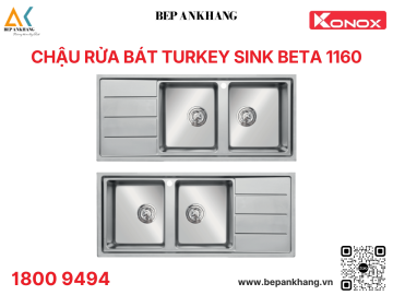 Chậu rửa bát Konox Turkey sink Beta 1160 – Bàn trái / Bàn phải